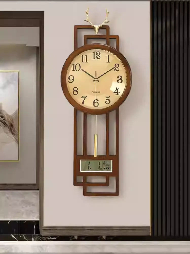 New Chinese style clock wall clock living room home fashion wall clock Chinese style