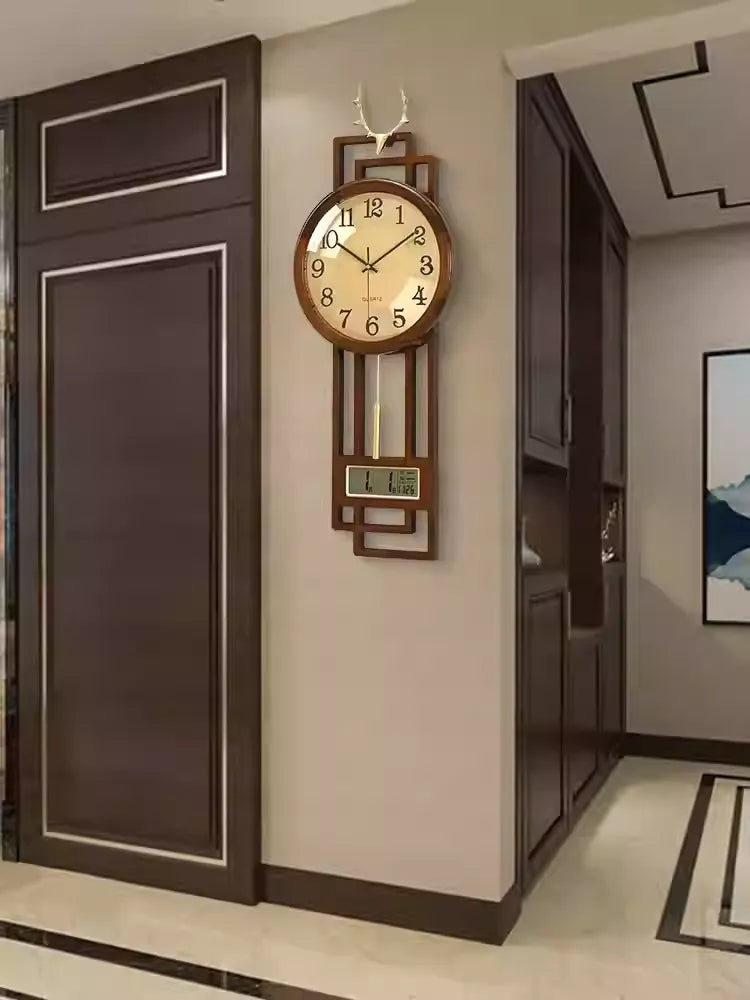 New Chinese style clock wall clock living room home fashion wall clock Chinese style