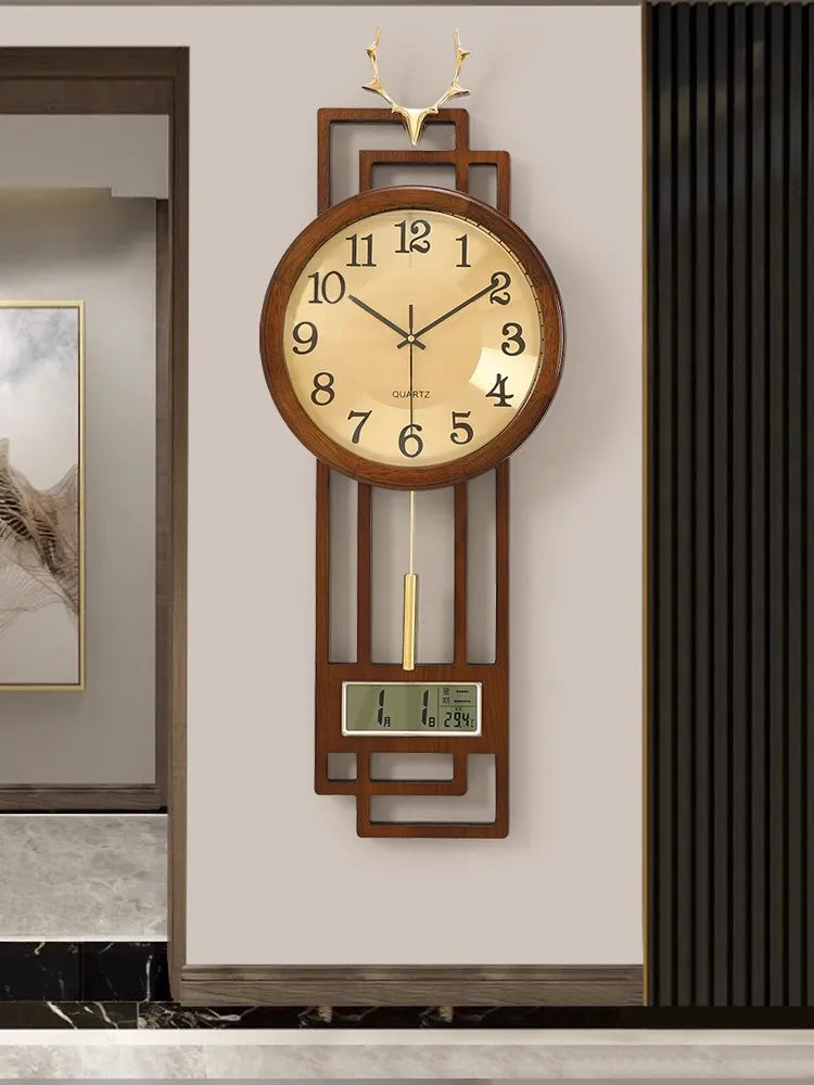 New Chinese style clock wall clock living room home fashion wall clock Chinese style